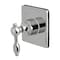Kingston Brass KS3041TAL Tudor Three-Way Diverter Valve W/ Trim Kit, Polished Chrome KS3041TAL - alternate 1